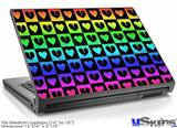 Laptop Skin (Medium) - Love Heart Checkers Rainbow