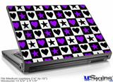Laptop Skin (Medium) - Purple Hearts And Stars