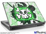Laptop Skin (Medium) - Cartoon Skull Green