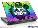 Laptop Skin (Medium) - Cartoon Skull Rainbow