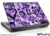 Laptop Skin (Medium) - Scene Kid Sketches Purple