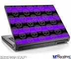 Laptop Skin (Small) - Skull Stripes Purple