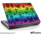 Laptop Skin (Small) - Cute Rainbow Monsters