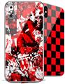 2 Decal style Skin Wraps set for Apple iPhone X and XS Red Graffiti