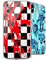 2 Decal style Skin Wraps set for Apple iPhone X and XS Checkerboard Splatter