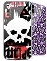2 Decal style Skin Wraps set for Apple iPhone X and XS Punk Rock Skull