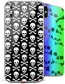 2 Decal style Skin Wraps set for Apple iPhone X and XS Skull and Crossbones Pattern