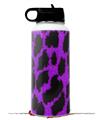 Skin Wrap Decal compatible with Hydro Flask Wide Mouth Bottle 32oz Purple Leopard (BOTTLE NOT INCLUDED)