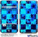 iPod Touch 2G & 3G Skin - Blue Star Checkers