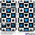 iPod Touch 2G & 3G Skin - Hearts And Stars Blue