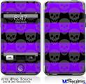 iPod Touch 2G & 3G Skin - Skull Stripes Purple