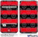 iPod Touch 2G & 3G Skin - Skull Stripes Red
