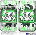 iPod Touch 2G & 3G Skin - Cartoon Skull Green