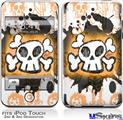 iPod Touch 2G & 3G Skin - Cartoon Skull Orange