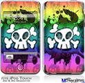 iPod Touch 2G & 3G Skin - Cartoon Skull Rainbow