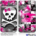 iPod Touch 2G & 3G Skin - Girly Pink Bow Skull