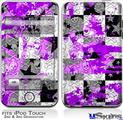 iPod Touch 2G & 3G Skin - Purple Checker Skull Splatter