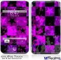 iPod Touch 2G & 3G Skin - Purple Star Checkerboard