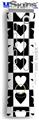 XBOX 360 Faceplate Skin - Hearts And Stars Black and White