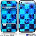 iPhone 3GS Skin - Blue Star Checkers