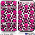iPhone 3GS Skin - Pink Skulls and Stars