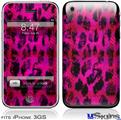 iPhone 3GS Skin - Pink Distressed Leopard