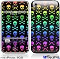 iPhone 3GS Skin - Skull and Crossbones Rainbow