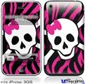 iPhone 3GS Skin - Pink Zebra Skull