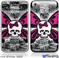 iPhone 3GS Skin - Skull Butterfly