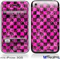 iPhone 3GS Skin - Pink Checkerboard Sketches