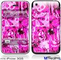 iPhone 3GS Skin - Pink Plaid Graffiti