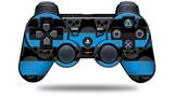 Sony PS3 Controller Decal Style Skin - Skull Stripes Blue (CONTROLLER NOT INCLUDED)
