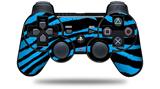 Sony PS3 Controller Decal Style Skin - Zebra Blue (CONTROLLER NOT INCLUDED)