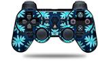 Sony PS3 Controller Decal Style Skin - Abstract Floral Blue (CONTROLLER NOT INCLUDED)