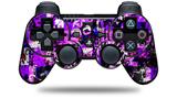 Sony PS3 Controller Decal Style Skin - Purple Graffiti (CONTROLLER NOT INCLUDED)