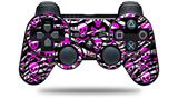Sony PS3 Controller Decal Style Skin - Zebra Pink Skulls (CONTROLLER NOT INCLUDED)