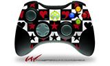 XBOX 360 Wireless Controller Decal Style Skin - Hearts and Stars Red (CONTROLLER NOT INCLUDED)
