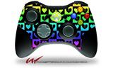 XBOX 360 Wireless Controller Decal Style Skin - Love Heart Checkers Rainbow (CONTROLLER NOT INCLUDED)