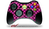 XBOX 360 Wireless Controller Decal Style Skin - Pink Checkerboard Sketches (CONTROLLER NOT INCLUDED)