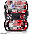 Checker Skull Splatter Red - Decal Style Skins (fits Sony PSPgo)