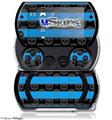 Skull Stripes Blue - Decal Style Skins (fits Sony PSPgo)