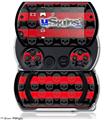 Skull Stripes Red - Decal Style Skins (fits Sony PSPgo)