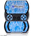 Skull Sketches Blue - Decal Style Skins (fits Sony PSPgo)