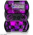 Purple Star Checkerboard - Decal Style Skins (fits Sony PSPgo)