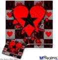 Decal Skin compatible with Sony PS3 Slim Emo Star Heart