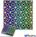 Decal Skin compatible with Sony PS3 Slim Splatter Girly Skull Rainbow