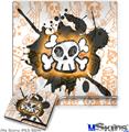 Decal Skin compatible with Sony PS3 Slim Cartoon Skull Orange