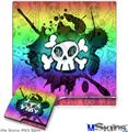 Decal Skin compatible with Sony PS3 Slim Cartoon Skull Rainbow