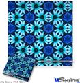 Decal Skin compatible with Sony PS3 Slim Daisies Blue