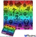 Decal Skin compatible with Sony PS3 Slim Cute Rainbow Monsters